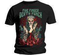 Five Finger Death Punch | Maglietta ufficiale della band | Lady Muerta - Spedizione rapida in 24 ore! Let the world know you're not afraid to walk the edge.This officially licensed Five Finger Death P
