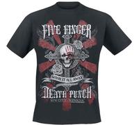 Five Finger Death Punch WashIt Away Uomo T-Shirt Nero S 100% Cotone Regular