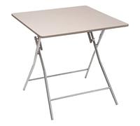 Five FIVE-164657C - Tavolino pieghevole, 80 x 80 cm, colore: Tortora