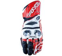 Guanti moto pelle racing Five RFX RACE NL Bianco Rosso L