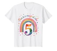Five Is A Magical Vibe Compleanno Arcobaleno 5 Maglietta