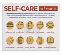 Five Minute Wellness Poster for Daily Mindfulness