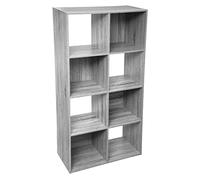 Five - Mobile mensola portaoggetti in legno grigio 8 scatole Mix n' modul