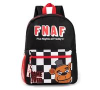 FIVE NIGHTS AT FREDDY'S allo zaino | Zaino nero con spallacci regolabili | Zaino da scuola sportivo pratico e organizzato per ragazze e ragazzi | FNAF Game Series Movie Merchandise Gifts per bambini