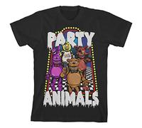 Five Nights at Freddy's Party Animals T-shirt da ragazzo nera, nero, M