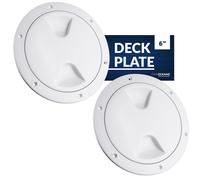 Five Oceans Boccaporto per Barca da 6"" Confezione da 2 Boccaporti di Accesso al Mare Rotondi per Ispezione con Piastra di Coperta con Coperchio S