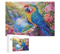 Five Parrots on Branch in Sunshine Puzzle 300 Pezzi Per Adolescenti 14+ Attività Del Weekend Ragionamento Logico Regalo Per Giovani 300 PCS