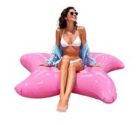 Five-Pointed Star Pool Lounger Float - Cartoon Inflatable Sunbathing Water Float | Aesthetic Summer Tanning Island For Backyard Pools, Beach & Lake Trips, Fun Photo Prop For Vacations