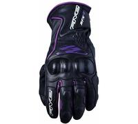 Five RFX 4 Guanti da moto da donna, nero-porpora, taglia XL per donne