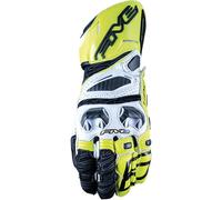 Five RFX Race, guanti S male Bianco/Giallo Fluo/Nero/Rosso