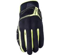 Five RS3 Guanti da moto, nero/neon, Taglia L