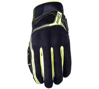 Five RS3, guanti S male Nero/Giallo Fluo