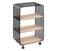 Five - Scaffale in metallo, 3 scomparti, colore: Nero
