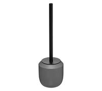 Five - Scopino WC con supporto in resina, colore: Grigio opaco
