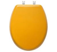 Five - Sedile WC in legno giallo senape e naturale