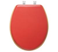 Five - Sedile WC in legno rosa nacarat e naturale