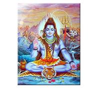 Five-Seller WTD - Poster da parete Shiva Lord con stampa a olio su tela moderna e indiana, per soggiorno, decorazione della casa (senza cornice,30 x 50 cm)