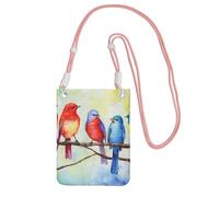 Five Singing Birds Crossbody Borsa per telefono per donne e uomini impermeabile mini borsa per cellulare portafoglio piccola borsa a tracolla con tracolla regolabile da viaggio per cellulare marsupio