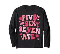 Five Six Seven Ate Cheer Cheerleader per Donne Ragazze Bambini Maglia a Manica