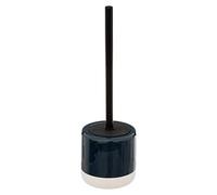 Five - Spazzola WC con Supporto in Ceramica, Colore: Blu Petrolio