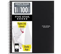 Five Star 73679 - Taccuino a spirale, 1 scomparti, carta a righe, 27,9 x 21,6 cm, colore: Nero