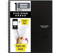 Five Star 73679 - Taccuino a spirale, 1 scomparti, carta a righe, 27,9 x 21,6 cm, colore: Nero
