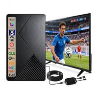 Five Star Antenna TV per interni a schermo piatto - Ricezione HD amplificata a lungo raggio con amplificatore di segnale, predisposta per canali locali 4K