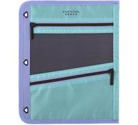 Five Star Astuccio per matite, portapenne, organizer per articoli scolastici, caricabatterie, cavi, trucco, cerniera piatta, adatto per raccoglitori a 3 anelli, verde acqua (500207F-ECM)