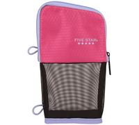 Five Star Astuccio portapenne, astuccio con cerniera Stand 'N Store, adatto a raccoglitori a 3 anelli, organizer per articoli scolastici, auricolari, caricabatterie, cavi trucco, rosa/bacca
