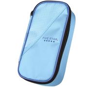 Five Star Pencil Pouch, Pen Case, High-Capacity Zipper Pouch, Storage Organizer for School Supplies Earbuds Chargers Cables Makeup, Blue/Denim (500212F-ECM)