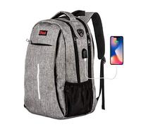 Five Star Zaino da viaggio per computer portatile, antifurto, con cavo di ricarica USB e interfaccia per cuffie, zaino da lavoro per uomini e donne, borsa per computer universitaria