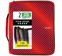 Five Star zipper Binder Plus multi Access file Red