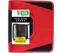 Five Star zipper Binder Red 2