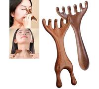 Five Touch Therapy Comb,5 Touch Therapy Comb for Feet,Claw Meridian Massage Comb,Sandalwood Multi-Functional Handheld Head Combs,for Scalp, Face, Neck & Shoulder Relaxation