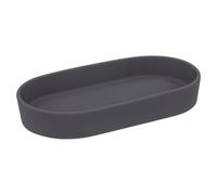 Five - Vassoio per Accessori da Bagno in Ceramica, Colore: Grigio Bozzolo