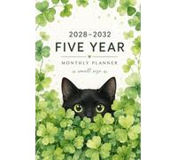Five Year Monthly Planner 2028-2032 Small Size: 5 Year Monthly Calendar Organizer with Contact List, Password Tracker | 60 Months of Planning from ... design for cat lovers pocket size 4x6