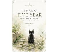Five Year Monthly Planner 2028-2032 Small Size: 5 Year Monthly Calendar Organizer with Contact List, Password Tracker | 60 Months of Planning from ... design for cat lovers pocket size 4x6