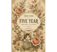 Five Year Monthly Planner 2028-2032 Small Size: Vintage Floral 5 Year Monthly Calendar Organizer with Contact List, Password Tracker | 60 Months of ... design for cat lovers pocket size 4x6