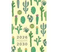 Five Year Planner 2026-2030: 6x9 Monthly Journal Organizer Medium | Cute Cactus Succulent Design Yellow