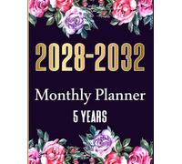 Five years 2028-2032 Monthly Planner: Personal Organization Logbook Featuring Habit Trackers, Birthday Records, Planning Pages and More | Large Size 8.5 x 11 Inch | Simple Monthly Agenda Format