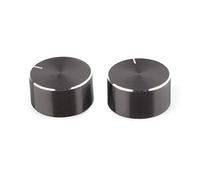 fivekim 2 Pz 25X13Mm D Axis Rotary Potenziometro Manopola Encoder Controllo Del Volume Per Altoparlante Amplificatore Audio Hifi Mezzo Asse Manopola In Alluminio Nero