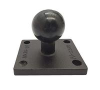 Fivekim Alunum - Base per montaggio quadrato con testa a sfera per Ram Mount forZumo Tom Square con testa a sfera fissa nera