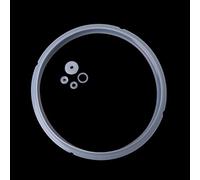 Fivekim - Anello di tenuta in gomma siliconica, Guarnizione Pentola a Pressione, 20 cm, per fornello a pressione elettrico, 3-4 l, colore: Bianco