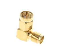 Fivekim SMA Maschio a SMA Femmina, Angolo retto 90 Gradi RF Adattatore per connettore coassiale SMA a SMA Femmina Oro