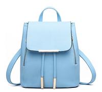 FiveloveTwo Zaino Donna, Ragazze PU Pelle Borse a Zainetto a Mano Spalla Tracolla Zaini Zaino Impermeabile Borse da Viaggio Sacchetto Borsetta Messaggero Borsa Backpack Cielo blu