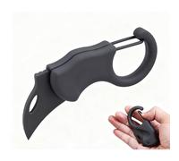 FiveMileBro Accessorio Portachiavi Multifunzione con Moschettone, Attrezzo EDC Nero per Uso Quotidiano - Idea Regalo per Uomo