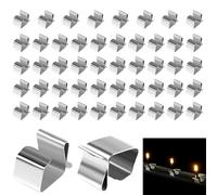 FiveMileBro Ganci per Grondaia per Luci Natalizie, Clip in Acciaio Inox per Esterni, Mini Ganci per Strisce Luminose e Decorazioni Giardino (100 Pezzi)