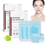 Fivfivgo Korean Technology Soluble Collagen Film, Pure Collagen Films, Highprime Collagen Film Face Mask, Nano Collagen Absorbing Films, Tighten Skin, Smooths Out Fine Lines And Wrinkles (2PCS)