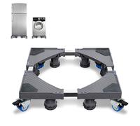 FIVMEN Base regolabile per lavatrice, 45 - 75 cm, con 8 piedi + 4 ruote, base per lavatrice, piedistallo e telaio per asciugatrice, frigorifero, lavatrice, portata fino a 300 kg