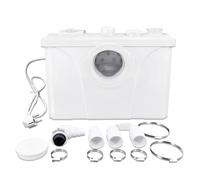 FIVMEN Impianto di sollevamento, 700 W, pompa sanitaria, 180 l/min, impianto di sollevamento piccolo, pompa per feci con filtro ai carboni attivi, lame in acciaio inox e 3 ingressi per WC, lavandino e